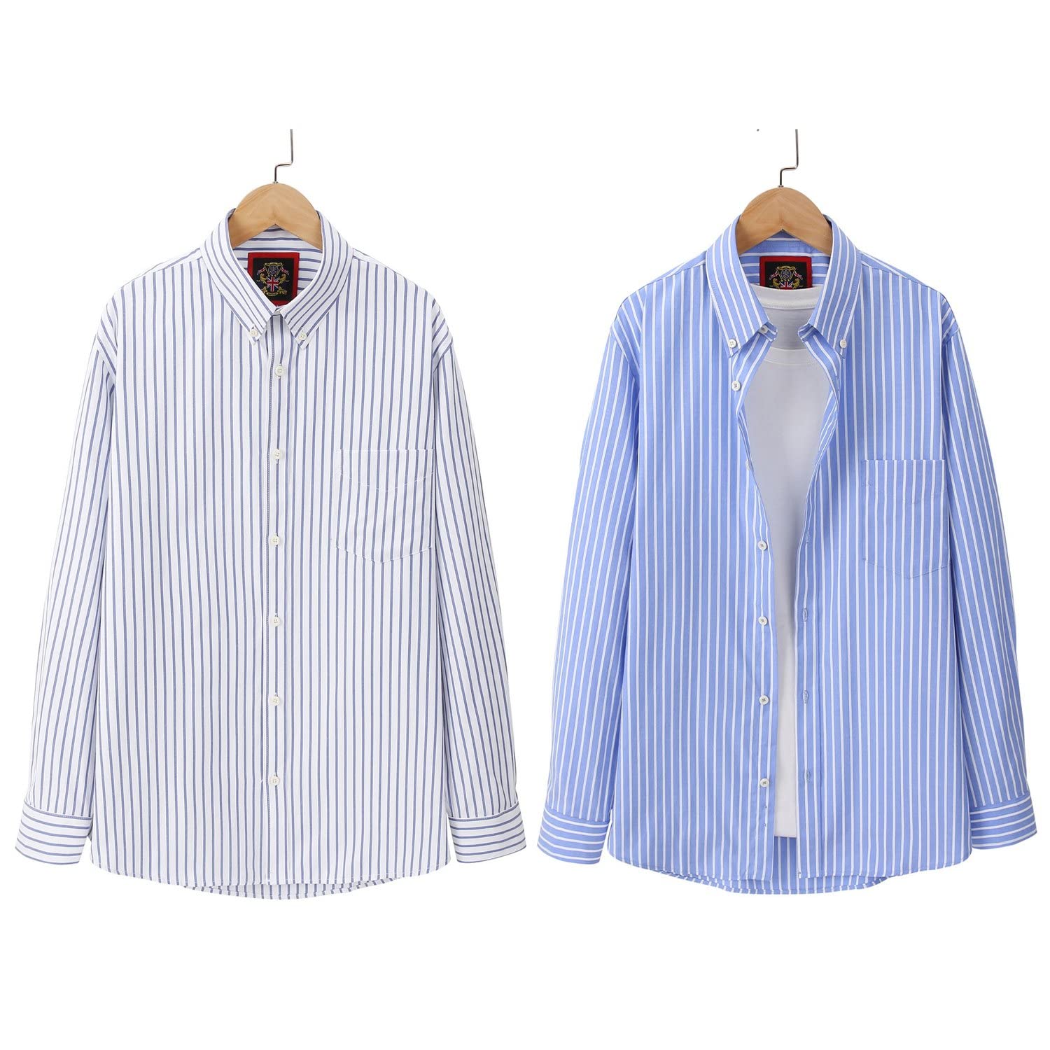 Camisa De Vtir De Manga Larga Ajustada Para Hombre, De Algodón, Con Diseño De Rayas Y Cuadros, Con Boton - China Camiseta Y Los Hombr Camisas Precio