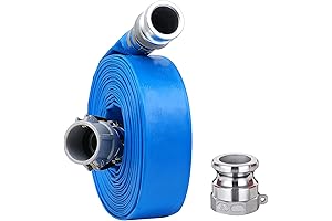 2 Inch Fire Hose: 100ft Heavy Duty PVC Lay Flat Discharge Hose