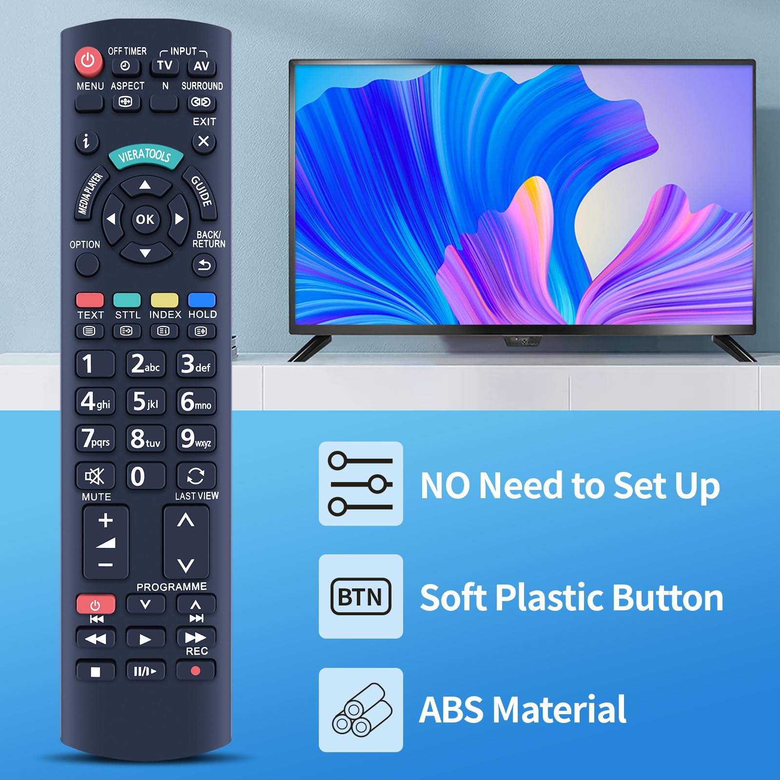 TCNOUMT New Replacement for Panasonic N2QAYB000717 Remote Control - Image 3