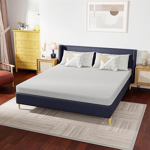 Miniatura 118 de PayLessHere - Colchón de espuma viscoelástica con gel, 6 pulgadas, tamaño queen, con certificación CertiPUR-US, sin fibra de vidrio, cama en una