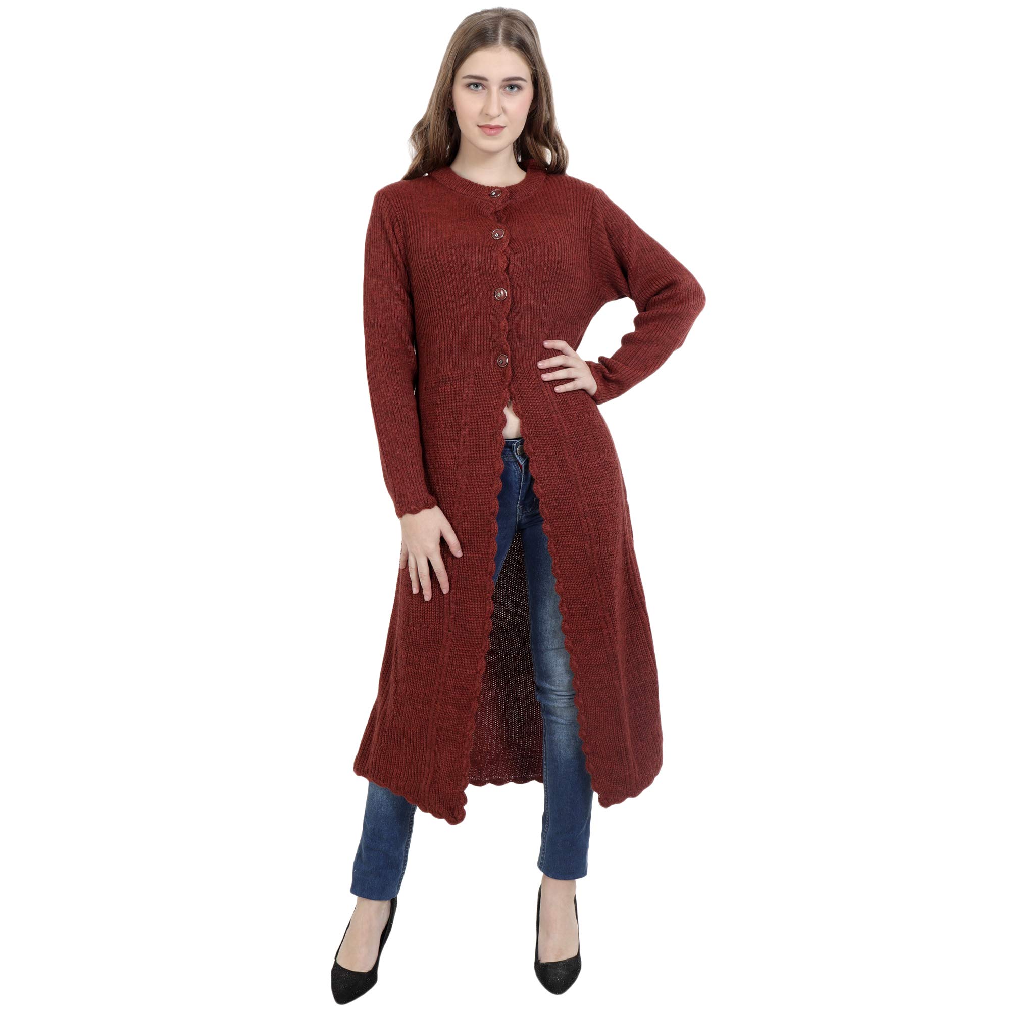 matelco Women's Wool Round Neck Cardigan-picture-21