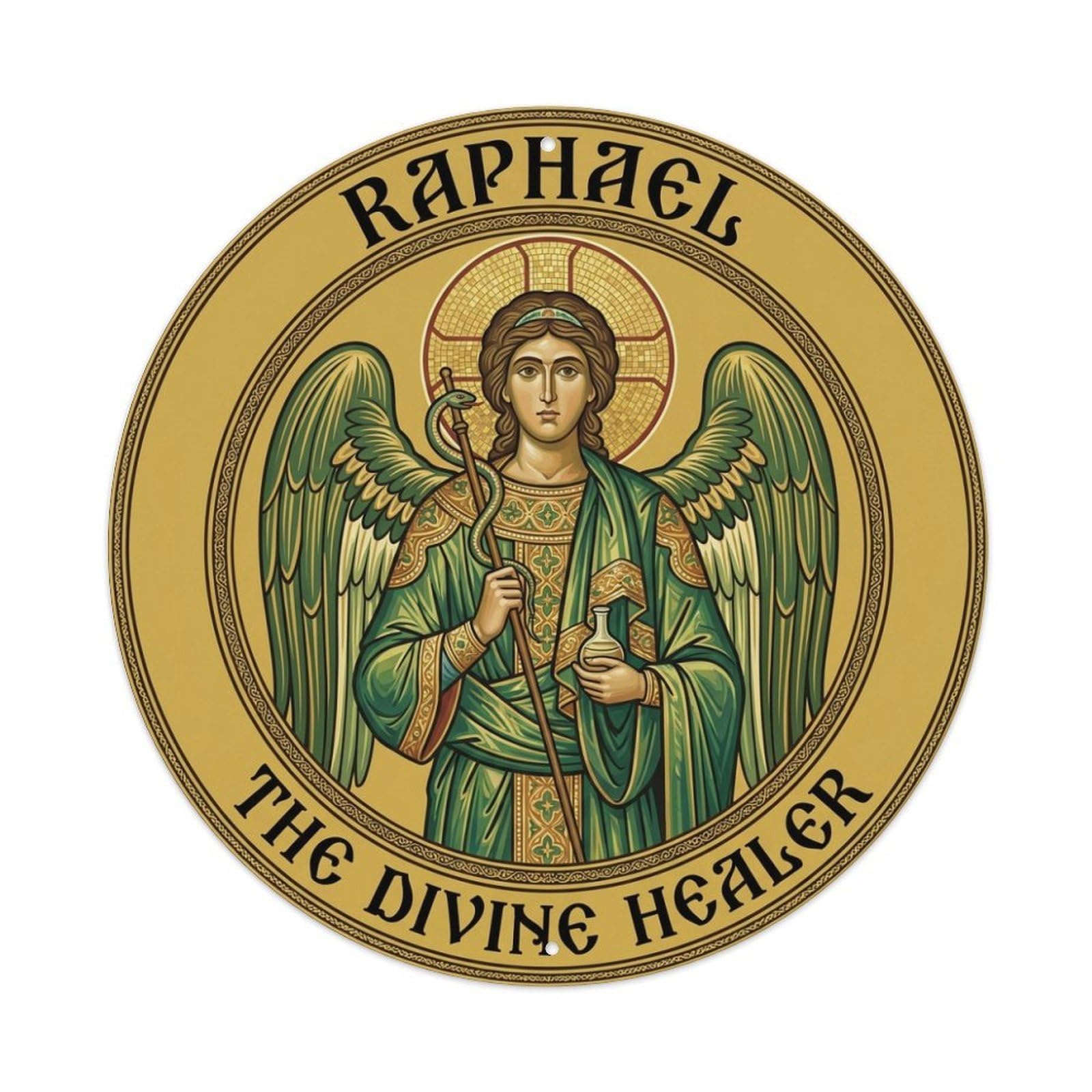 Restoration The Divine Healer Archangel Raphael Metal Tin Sign