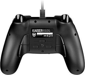 KROM KAISER - NXKROMKSR - Wired gamepad, designed for competition, joystick and analog triggers, configurable rear levers, compatible with PC, PS3 and PS4