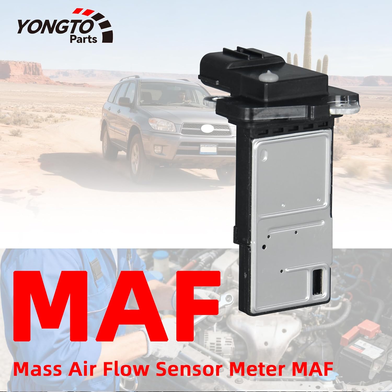 37980-RNA-A01 Mass Air Flow Sensor Meter MAF Compatible with Acura MDX 07-13, ILX 13-14, RDX TL, Honda Accord 03-14, Odyssey 07-14, Pilot Ridgeline Civic Replace OE 37980-RAD-L11 MAF0033