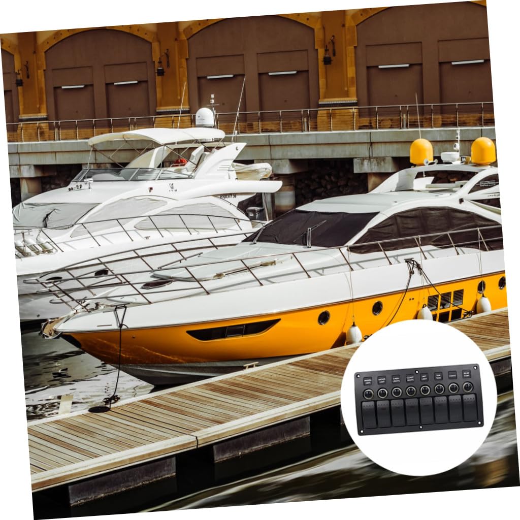 OUNONA 1set Gang Toggle Switch Panel for Boat Car Rv Multifunctional Control USB Charger Cigarette Socket for External Devices