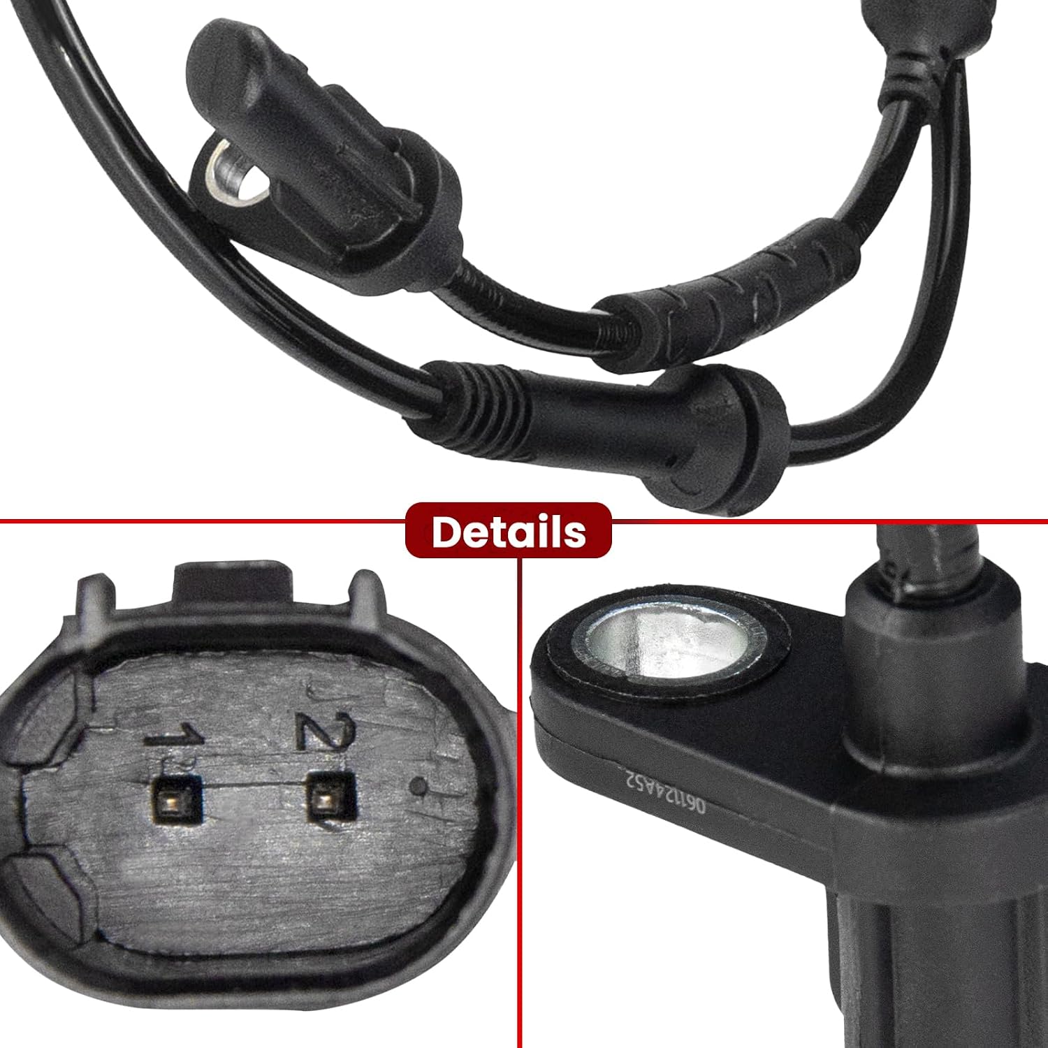 Front Left or Right ABS Wheel Speed Sensor for:-BMW X3 2013-2017 2.0L L4, 2011-2017 X3 3.0L L6, 2015-2018 X4 2.0L L4, 2015-2017 X4 3.0L L6, Replace# 34526869292 34526788644 34526855049 ALS3104