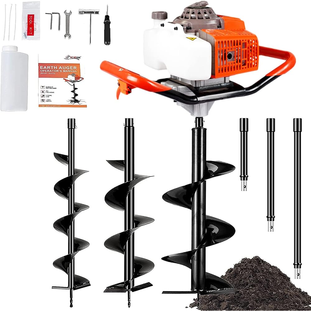 $10/mo - Finance DC House 63CC Heavy Duty Gas Powered Post Hole Digger ...