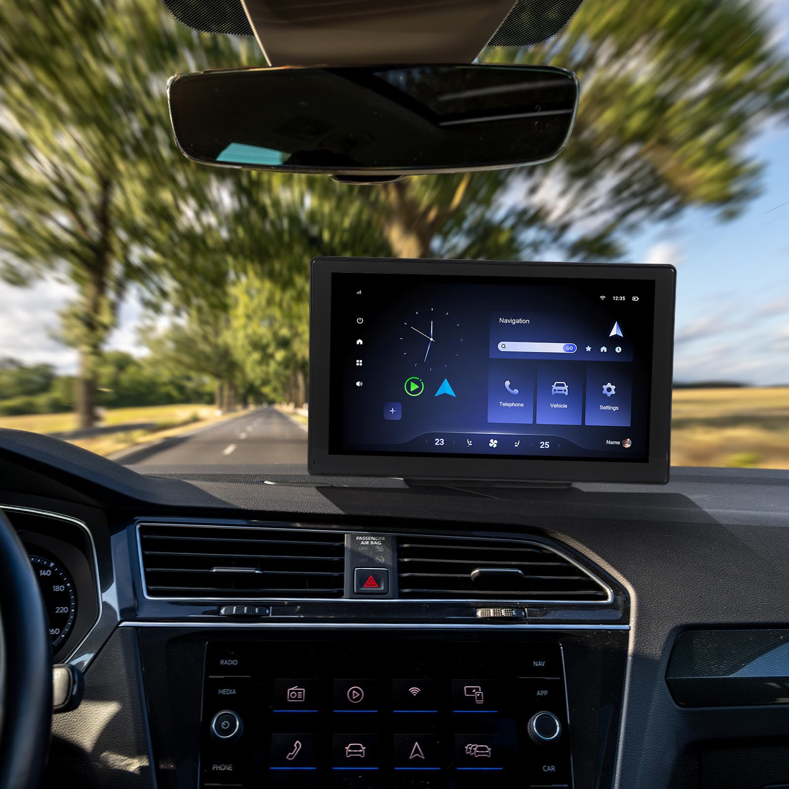Autoradio à Écran Tactile 9 Pouces en Plastique Noir avec Lecteur Mp5