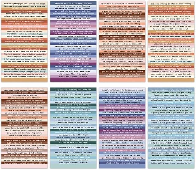 Haowul Quote Stickers 8 Sheets Vintage Scrapbook Stickers Phrase Word Lables for Art Journal Planners Diy Craft Notebook Collage Album