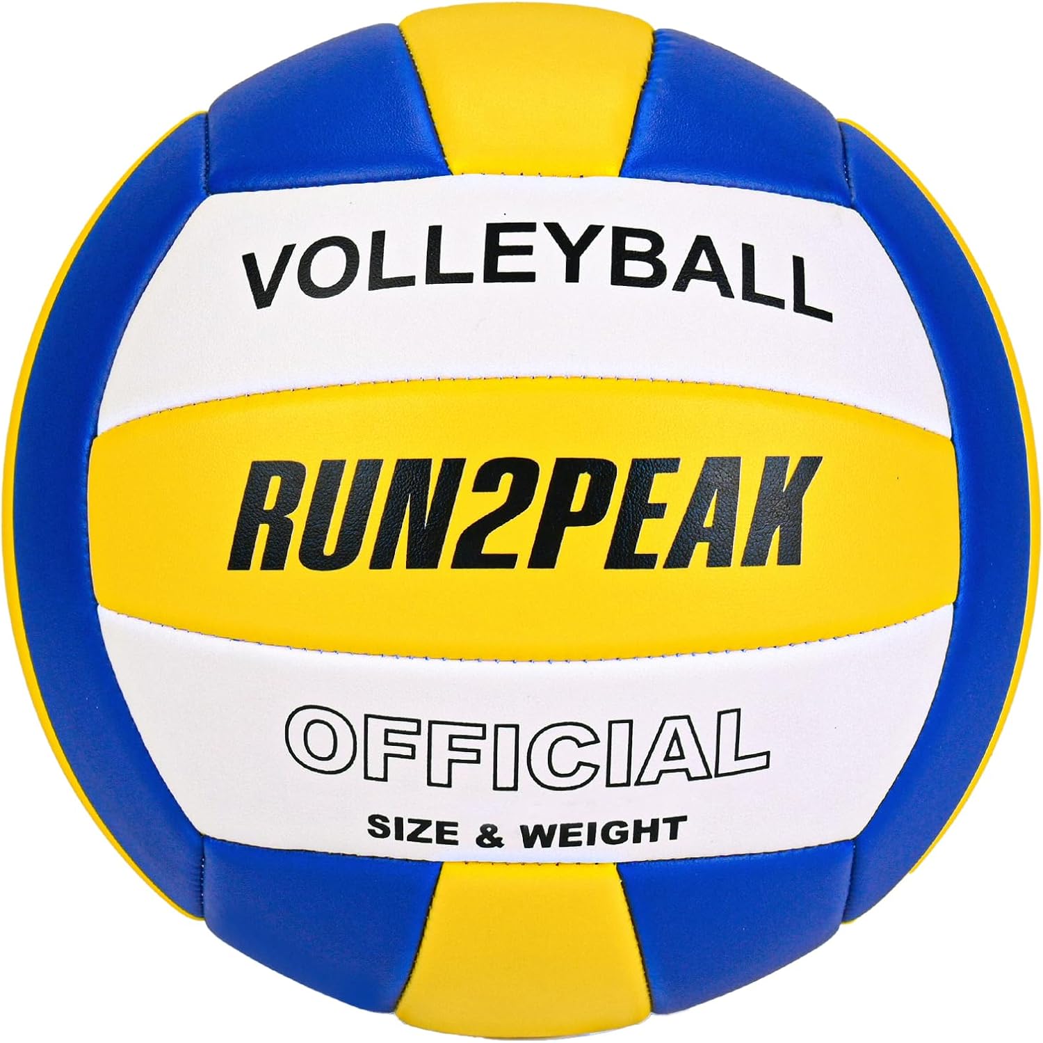 RUN2PEAK Soft Volleyball Ball Official Size 5 Volleyballs for Indoor Outdoor Beach Pool Game Play for Teen Beginner Recreational Team Professional PU Leather Training Practice Volley Balls
