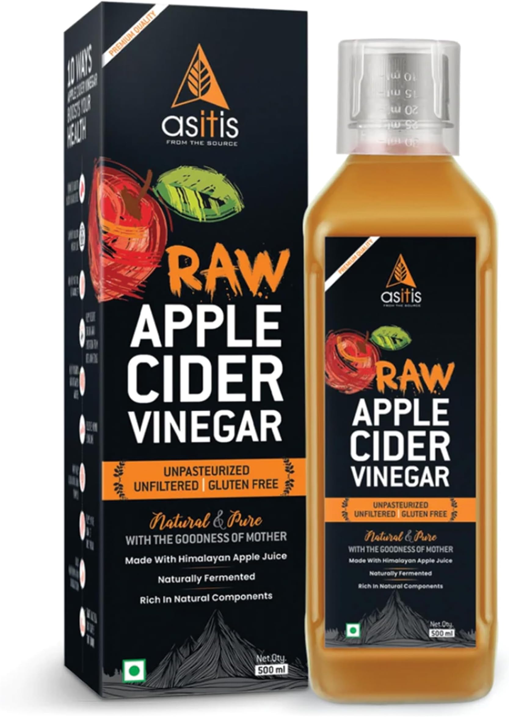 AS-IT-IS Nutrition Raw Apple Cider Vinegar with Mother 500ml