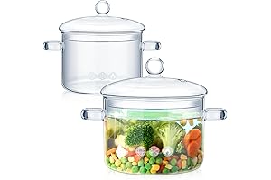 Uiifan Glass Cooking Pot Set for Stovetop