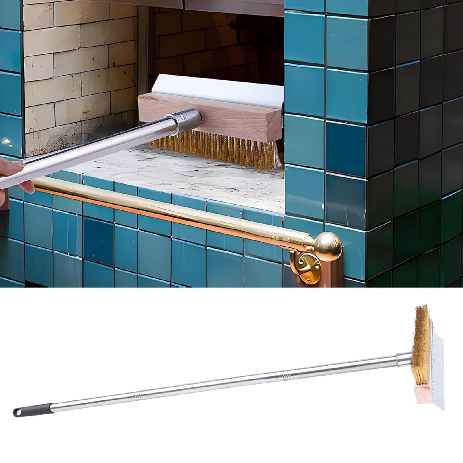 Cepillo de Alambre para Horno de Pizza, Cepillo para Parrilla: Herramienta de Limpieza Eficiente, Práctica Y Portátil, Multifuncional para Estufas, Re, Style a