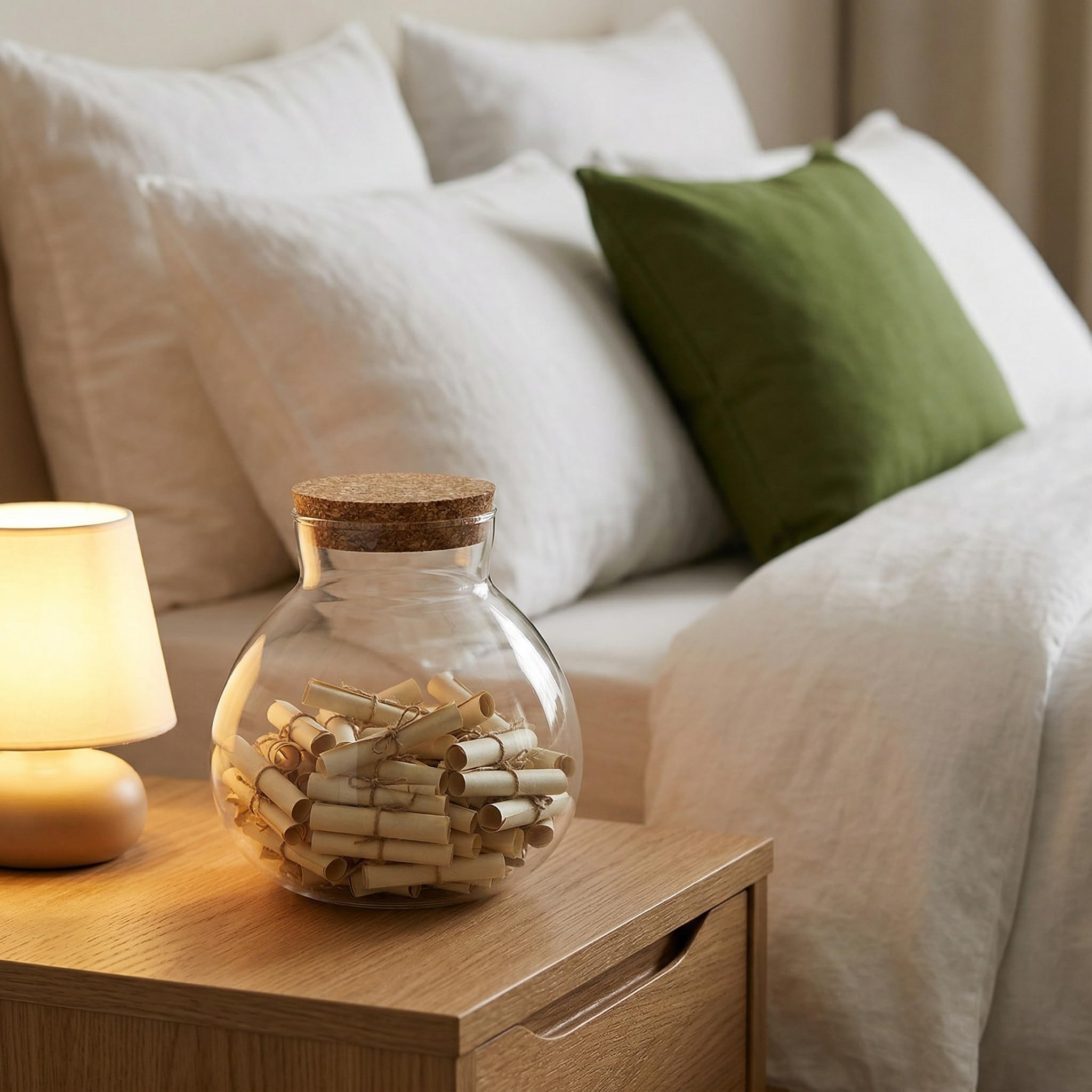 DOITOOL Pot rond en verre pour terrarium, plantes succulentes, bourgeons, vase à vœux, bouteille avec couvercle en liège, pot à bonbons, pot en verre pour fougère, mousse, plantes succulentes