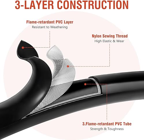 Miniatura 3 de ABYDA Regulador de propano de 3 pies y manguera adaptadora, piezas de repuesto universales para regulador de parrilla de gas, manguera de tanque de