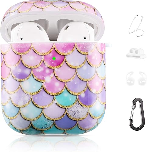 Funda para Airpod para mujer, funda para Airpod con funda protectora duradera de TPU, funda de Airpods 2 y 1 para niñas y niños, a prueba de golpes
