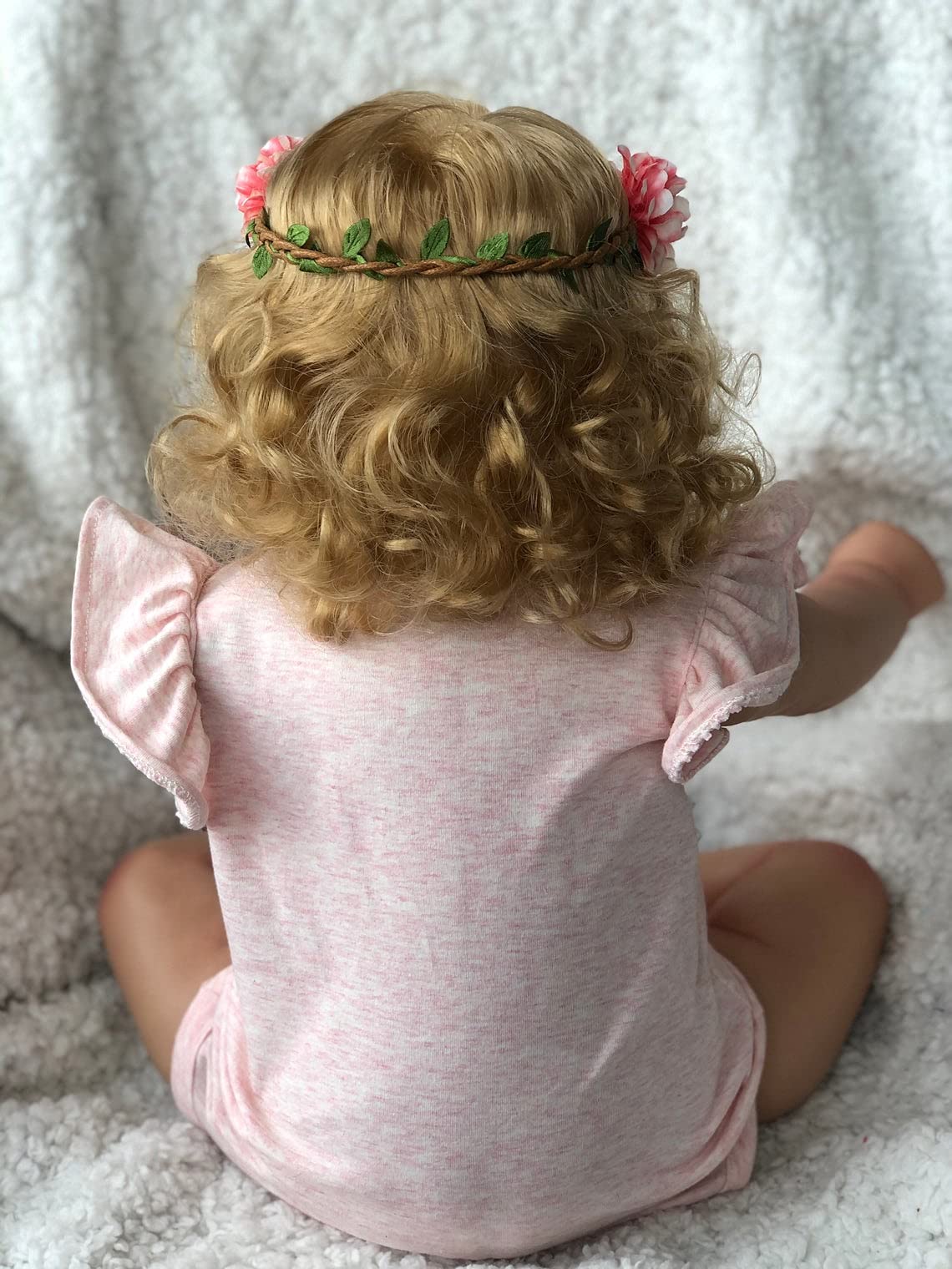 iCradle Reborn Baby Dolls Reborn Babypuppe Mädchen 20 Zoll Silikon Babypuppe mit verwurzelten blonden Haaren Realistisches Neugeborenes Kleinkind Puppenspielzeug für Kinder ab 3 Jahren