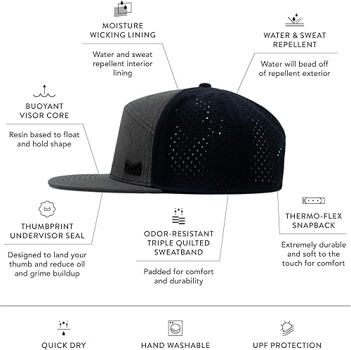 Miniatura 2 de melin Trenches Icon Hydro Sombrero Snapback de rendimiento gorra de béisbol resistente al agua para hombres y mujeres