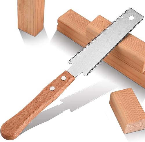 Miniatura 8 de Sierra de mano, sierra japonesa para carpintería de 6 pulgadas con hoja intercambiable flexible SK5, sierra japonesa para manualidades, pasatiempos,