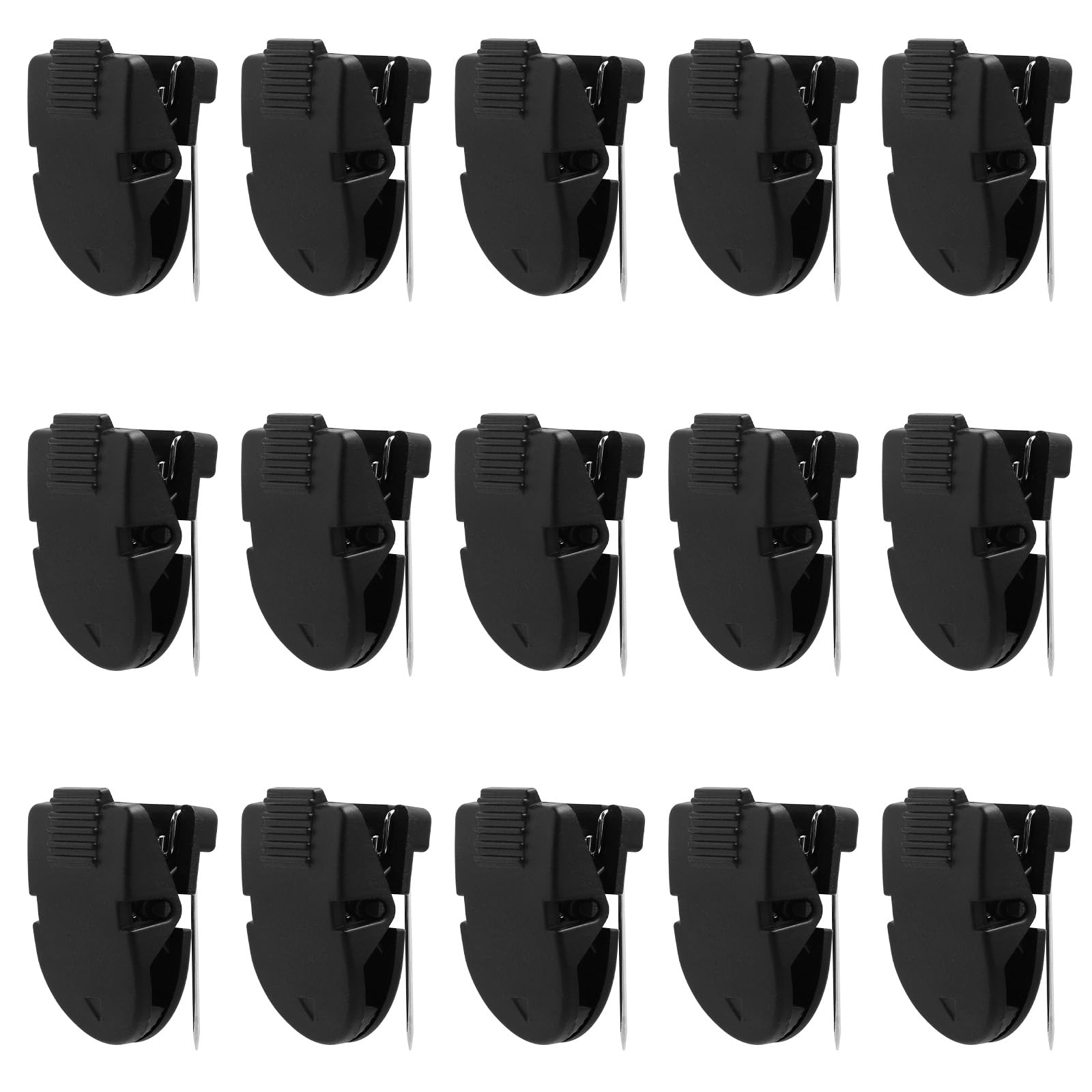 Tinoaly 15pcs Cubicle Clips, Plastic Cubicle Clips for Fabric Walls Fabric Panel Wall Hooks for Hanging Photos Notes Memos Documents (Black)