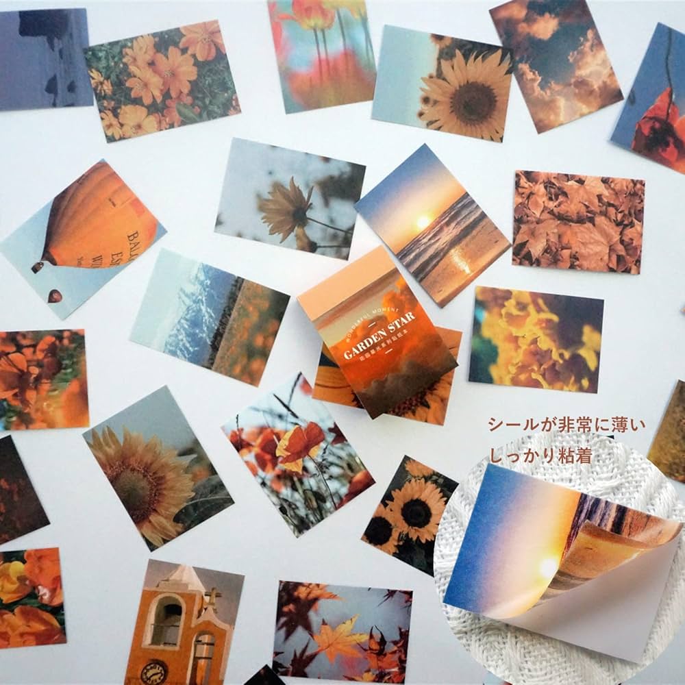 コラージュ素材、メモ、PETテープ、ロールシール、豆本等　まとめ売り ② Amazon.co.jp: PETシール ロールシール コラージュ素材 6種