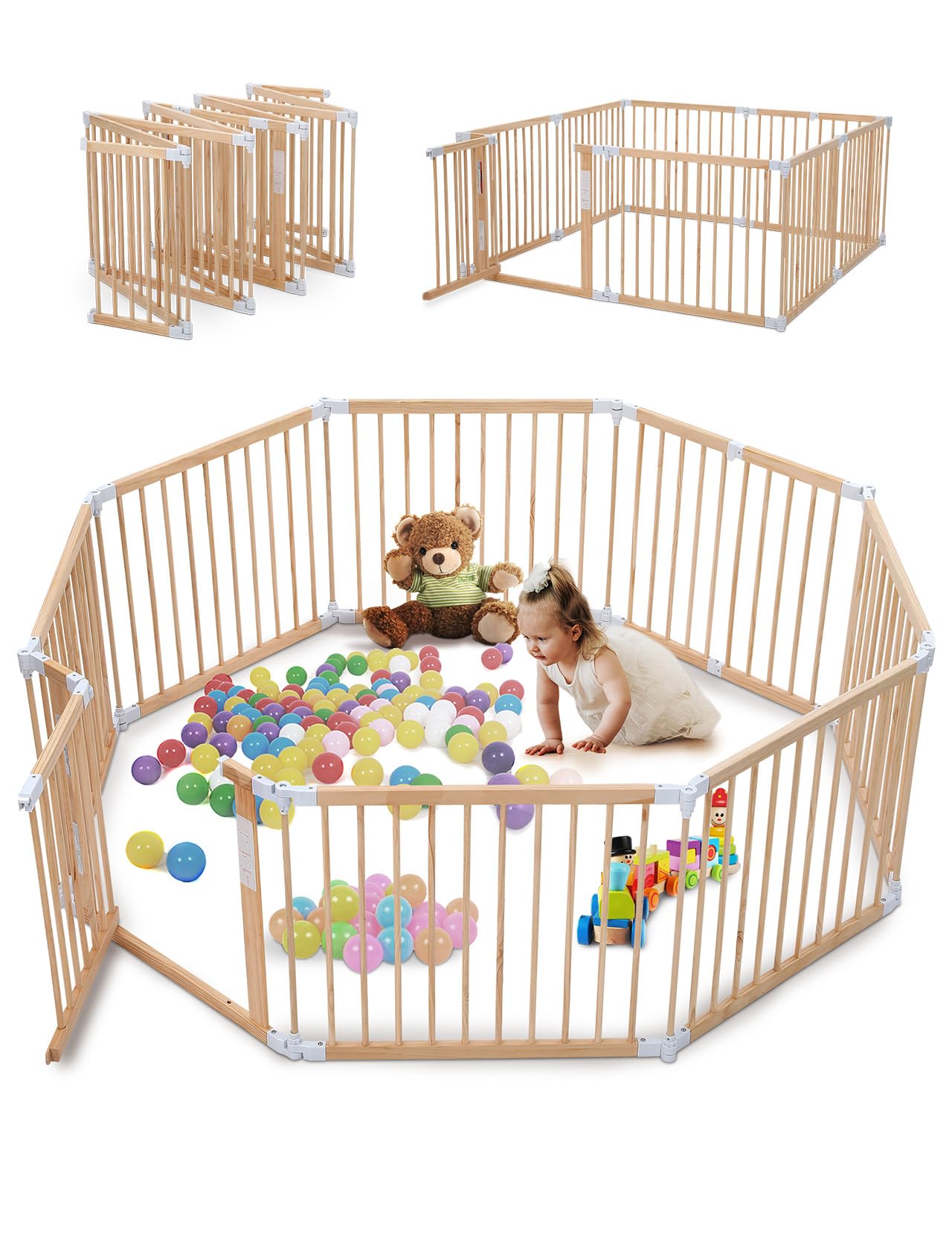 Wooden Playpen Large Baby Pen Kidirect Wooden Playpen Foldable
