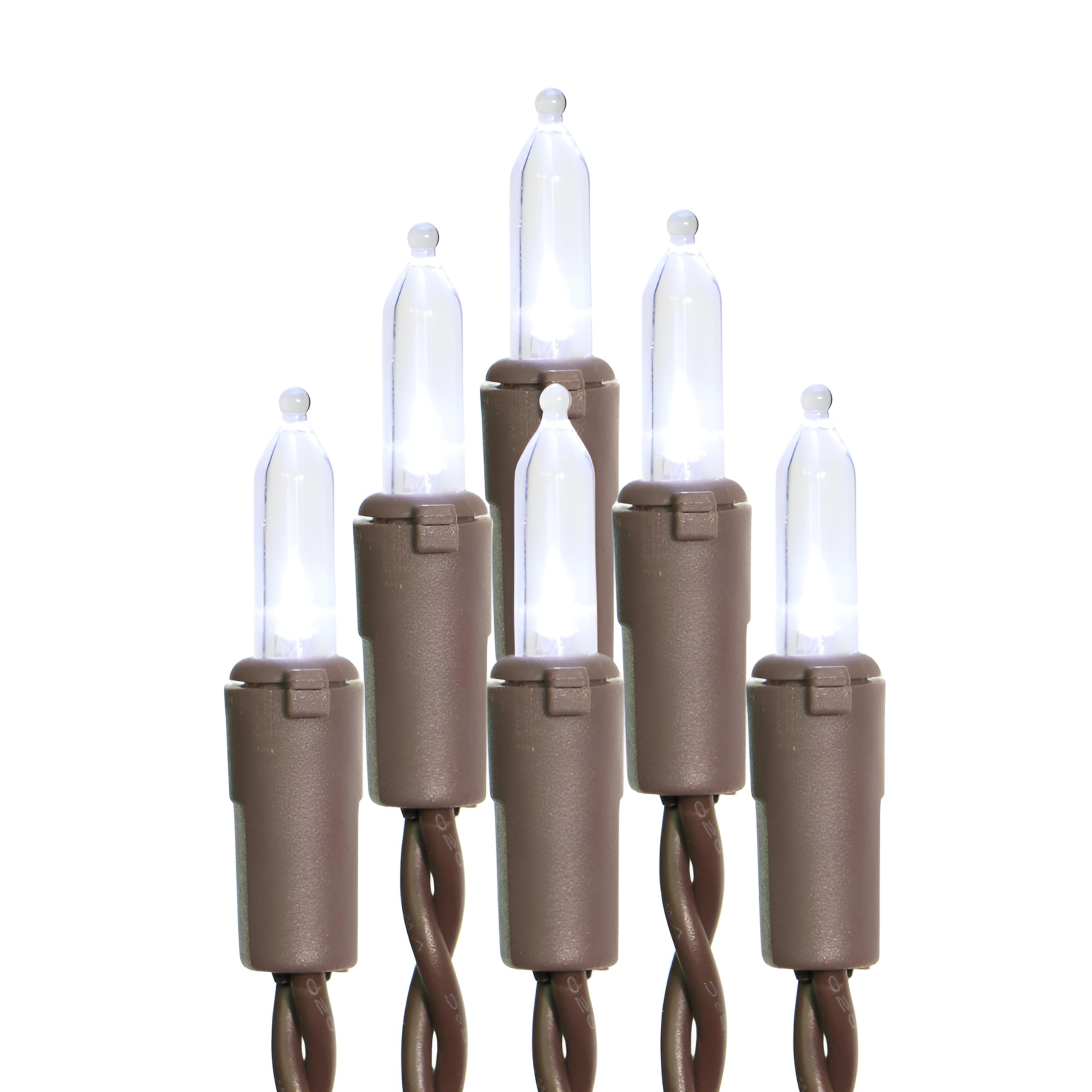 JinBest 150 LED Cool White Christmas Lights, Commercial Grade Decorative Lights Brown Wire 50 Ft, for Indoor and Outdoor Party, Garden, Patio.