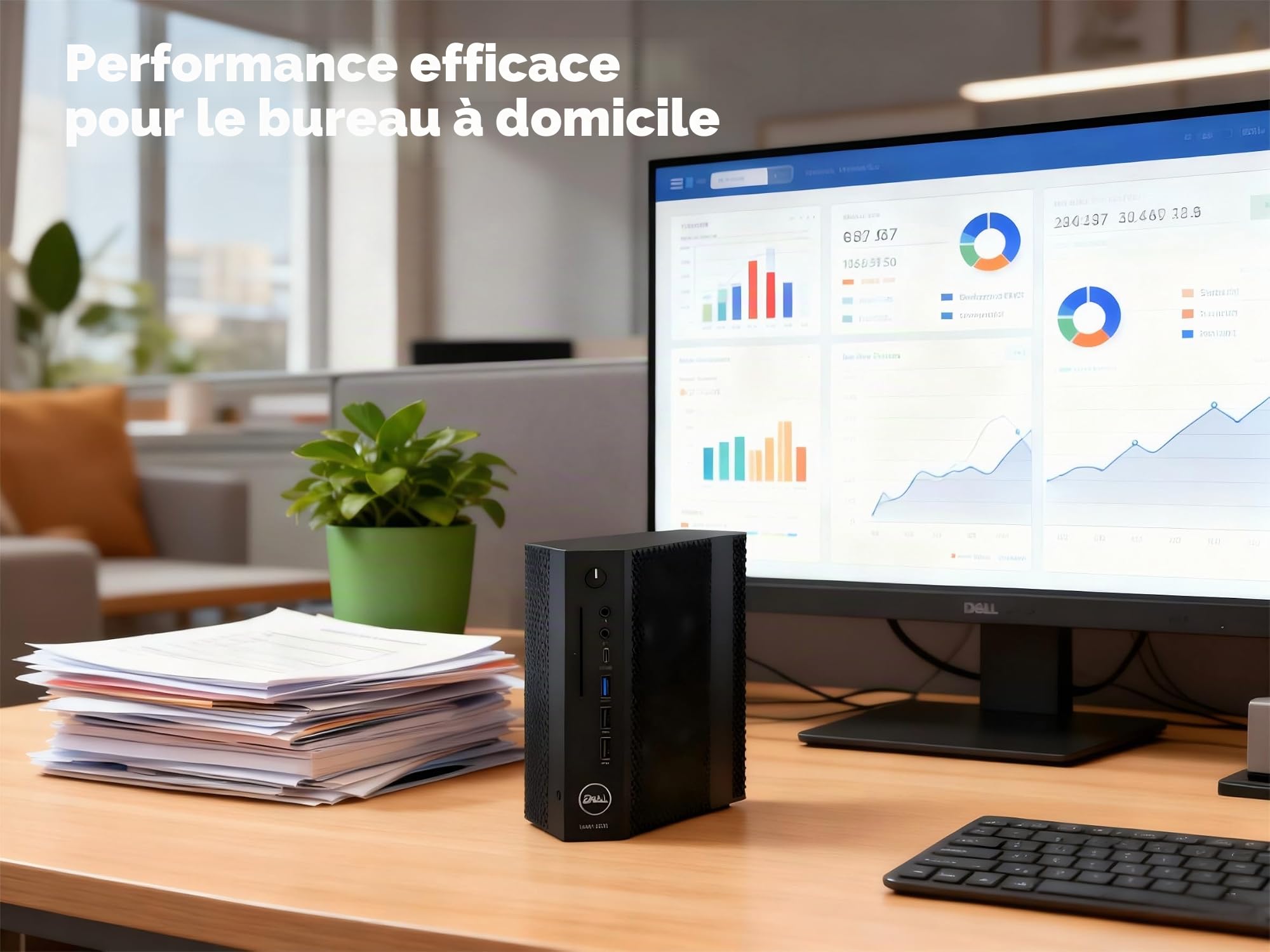 Dell Wyse 5070 Mini Ordinateur de Bureau Intel Pentium Silver J5005 1,5 GHz, 8 Go de RAM, SSD 256 Go, USB WiFi, Bluetooth, Clavier et Souris QWERTY américains, Windows 11 Pro (Reconditionné)
