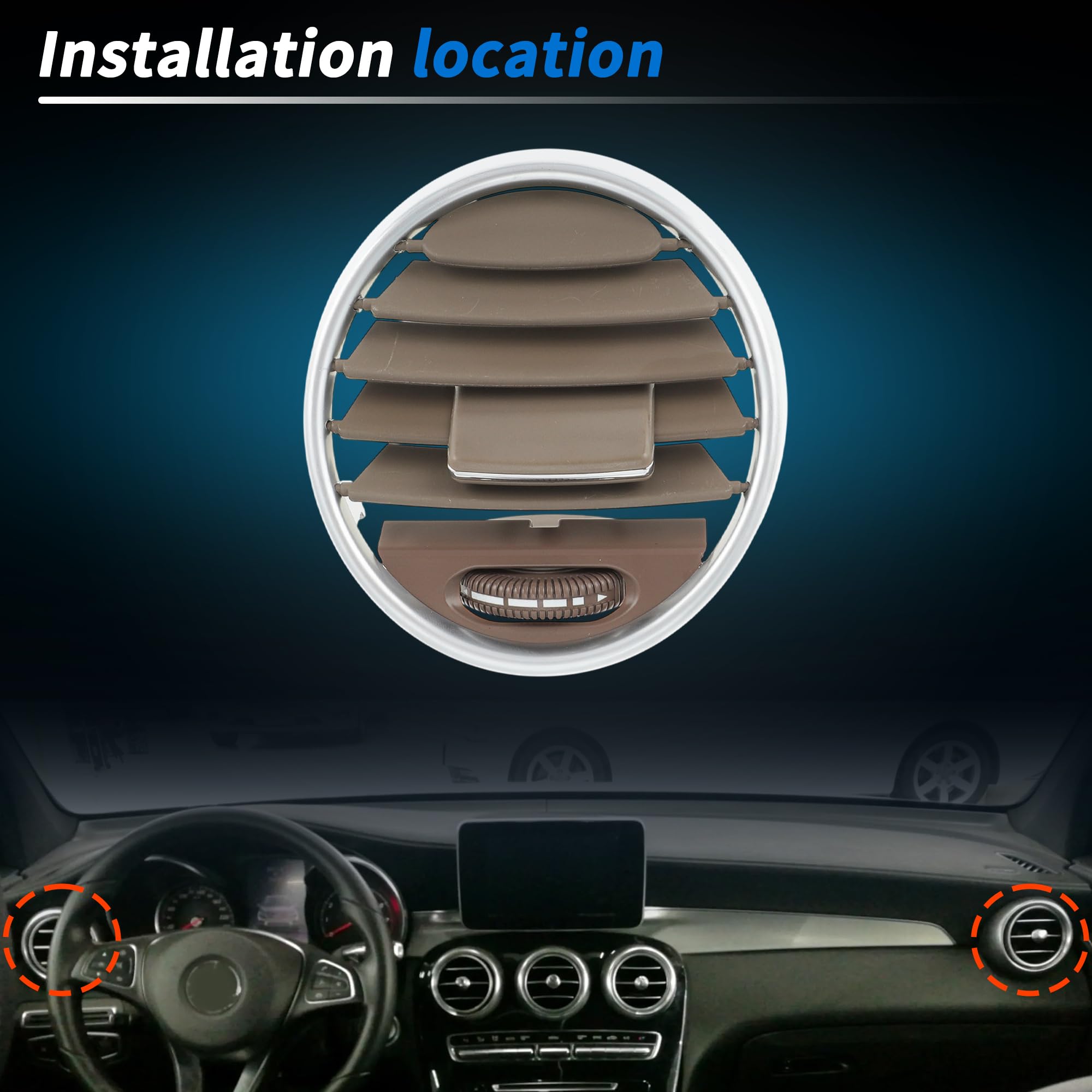 Grille De Ventilation A/C Pour Mercedes Benz X164 GL 350 450 550 W164 ML 300 350 500 63 2005-2012 Couvercle De Ventilation No.A1648301954/1648301954 LH/RH