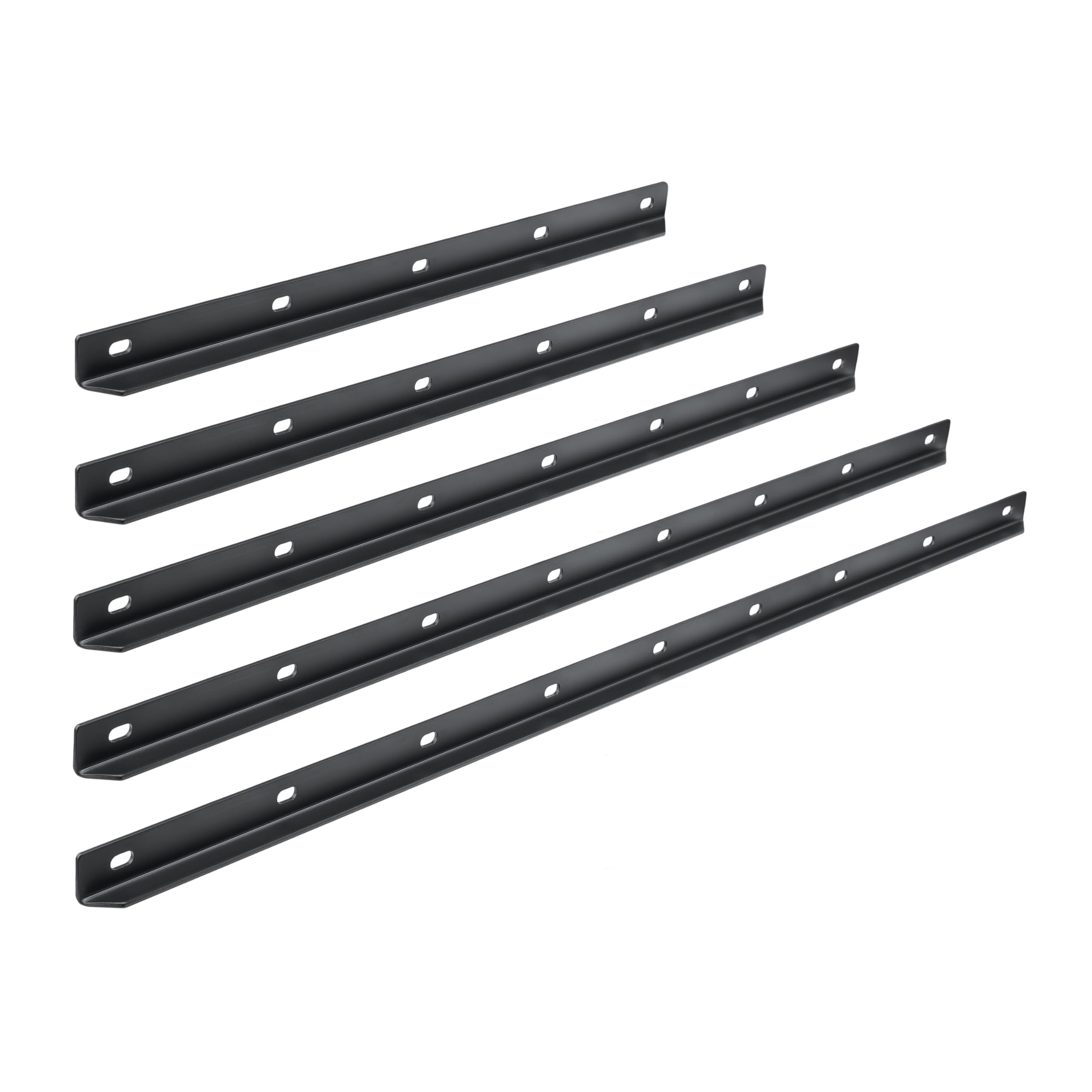 Natural Goods Berlin 3x Gratleiste L-FORM - Gratleiste Schwarz Metall 100 cm - Stabiler Unterzug Für DIY Holztischplatte - 1m Profilleiste L-förmig, Winkelleiste aus Stahl, Verstärkungsleiste Lang