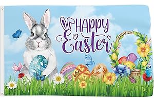 Probsin Easter Flags 3x5 Ft Double Printed Easter Decorations