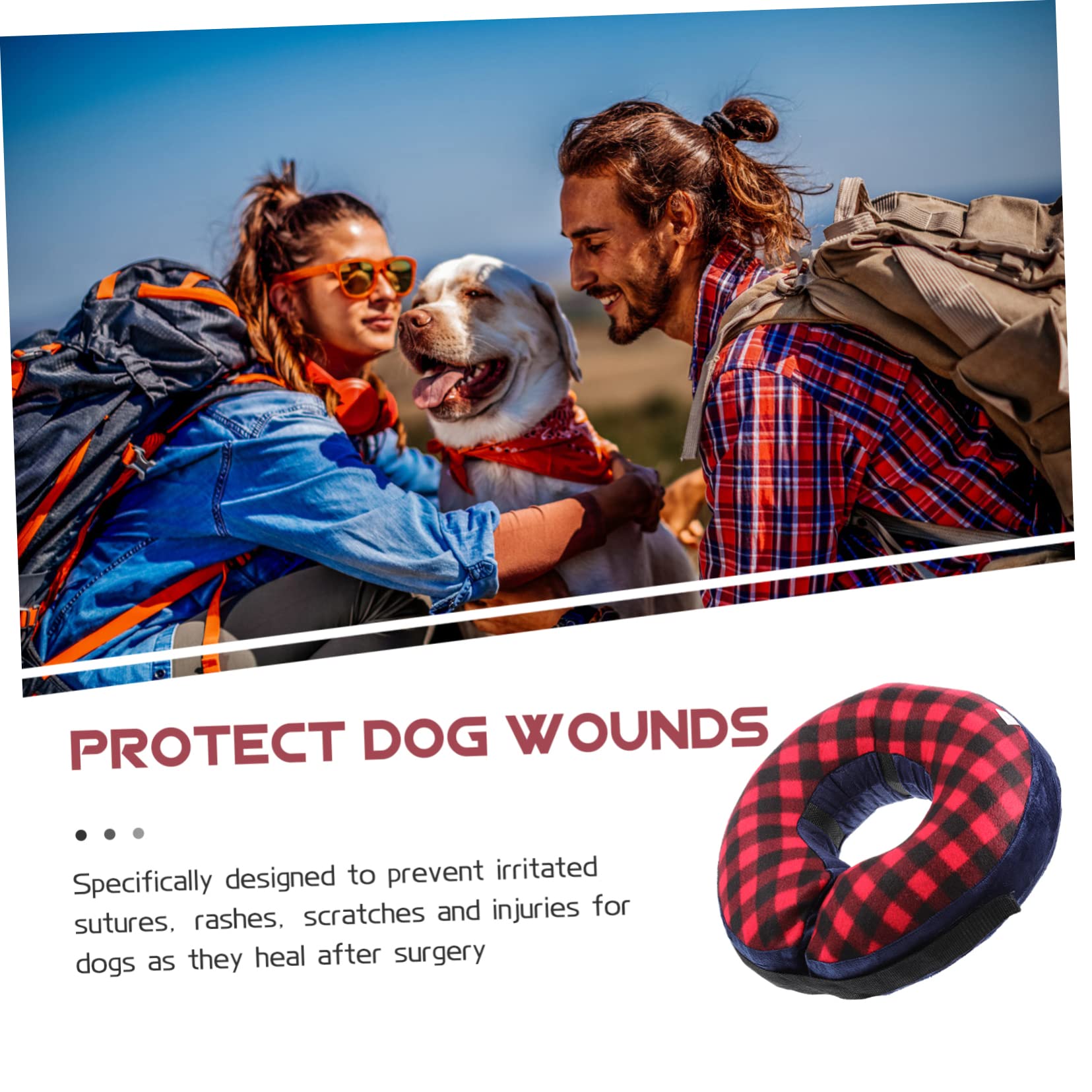 Ipetboom 5piezas Collar Inflable Protector para Mascotas Collar De Cómodo y Transpirable para Gatos y Perros Después De para Cuidado De Heridas