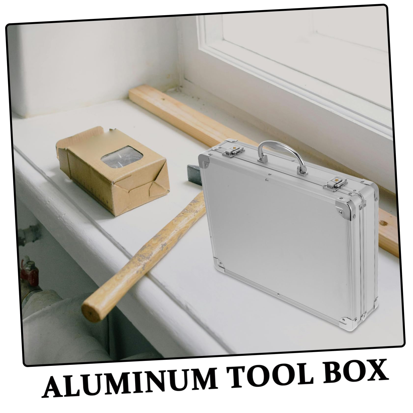 Caja de Herramientas de Aleación de Aluminio Grande Espuma y Cerradura, Estuche Portátil Resistente para Transporte y Almacenamiento, Organizador Multiusos para Profesionales