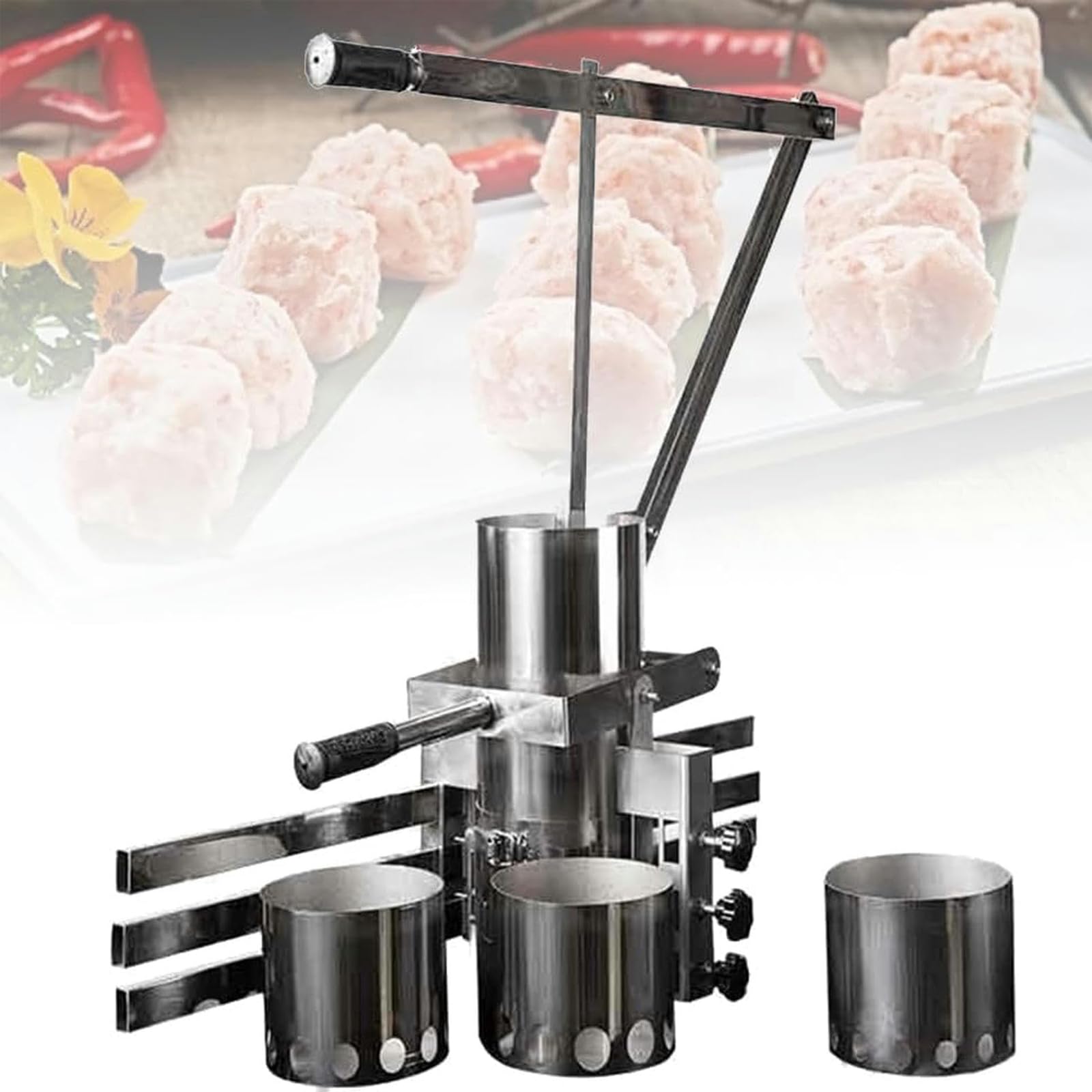 Eiwitany Commercial Meatball Maker Machine, Automatic & Manual Meatball Forming for Restaurants, Kitchens, Meat Processing & Supermarkets