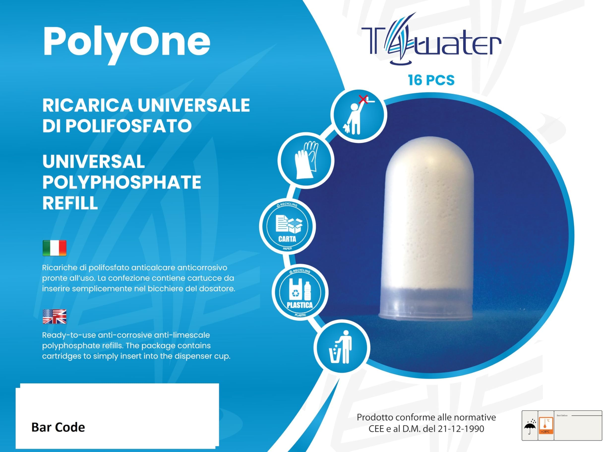 Ricarica Per Dosatori Di Polifosfato - Cf Da 6 Pezzi - Russo Angelo Snc - Foto 2