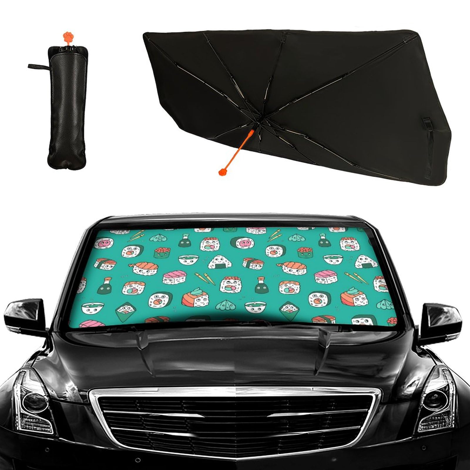 Amazon | すし 面白い サンシェード 車 フロント 車用サンシェード