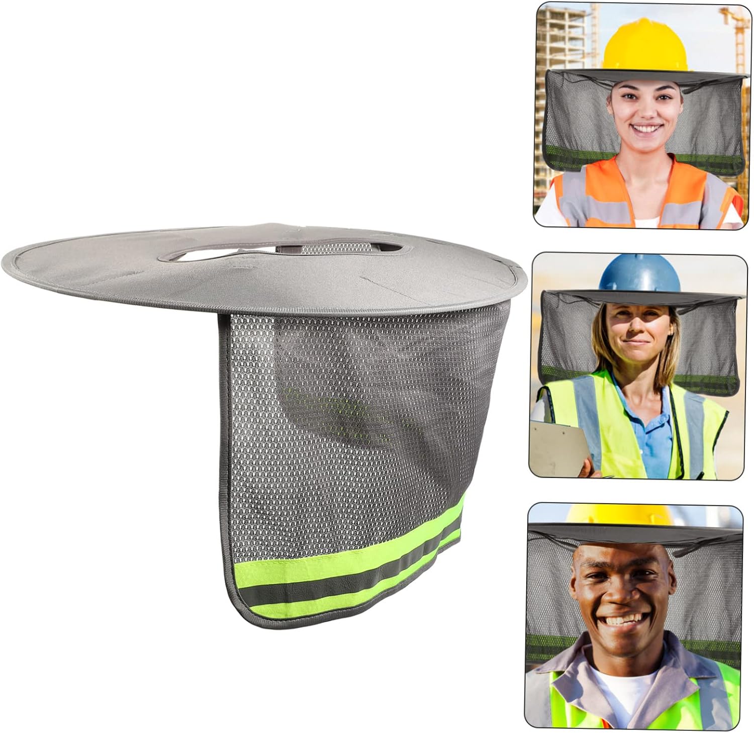 Mobestech Reflective Hat Cover Summer Hats for Men Men's Caps Hard Hat Accessories for Men Hard Hat Neck Protection Neck Shade Shades for Sun Construction Hat Visor Helmet