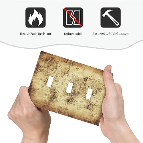 Vista 699 de Placa de pared con interruptor de luz de doble interruptor de pared para niños, diseño de dinosaurio, galaxia, espacio exterior, planeta, nebulosa