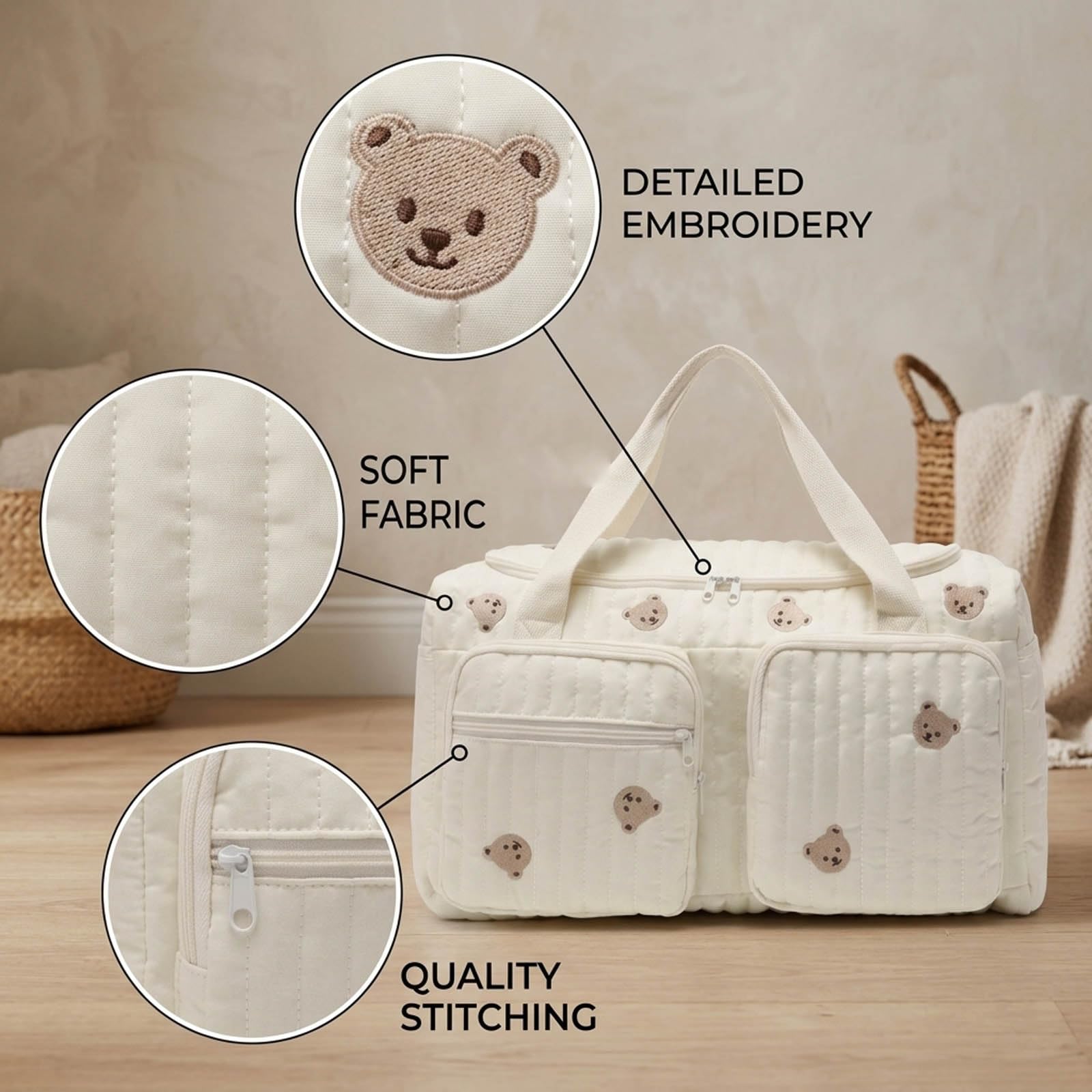 Baby Hospital Bag, Hospital Bag Essentials for Mum and Baby, Spacious Design with 48x22x26cm Dimensions — view 4