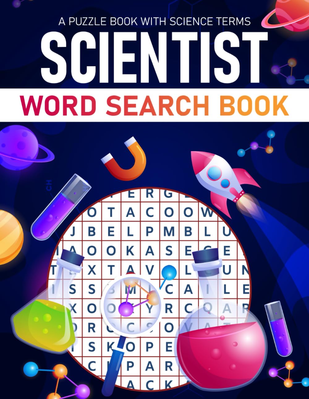 Scientist Word Search Book: Science Related Terms Themed Puzzles