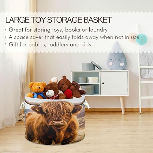 Miniatura 35 de YETTASBIN Canasta de cuerda de algodón con diseño de dragón de acuarela, grande, redonda, para bebé, manta, juguetes, para almacenamiento