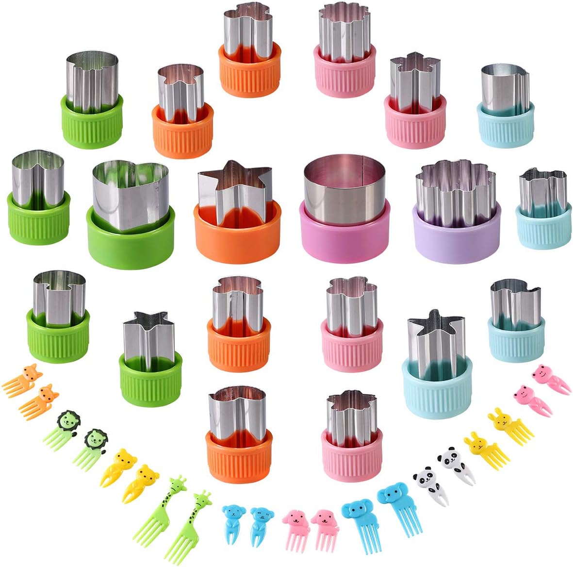 Vegetable Cutters Shapes Set, 20pcs Stainless Steel Mini Cookie Cutters