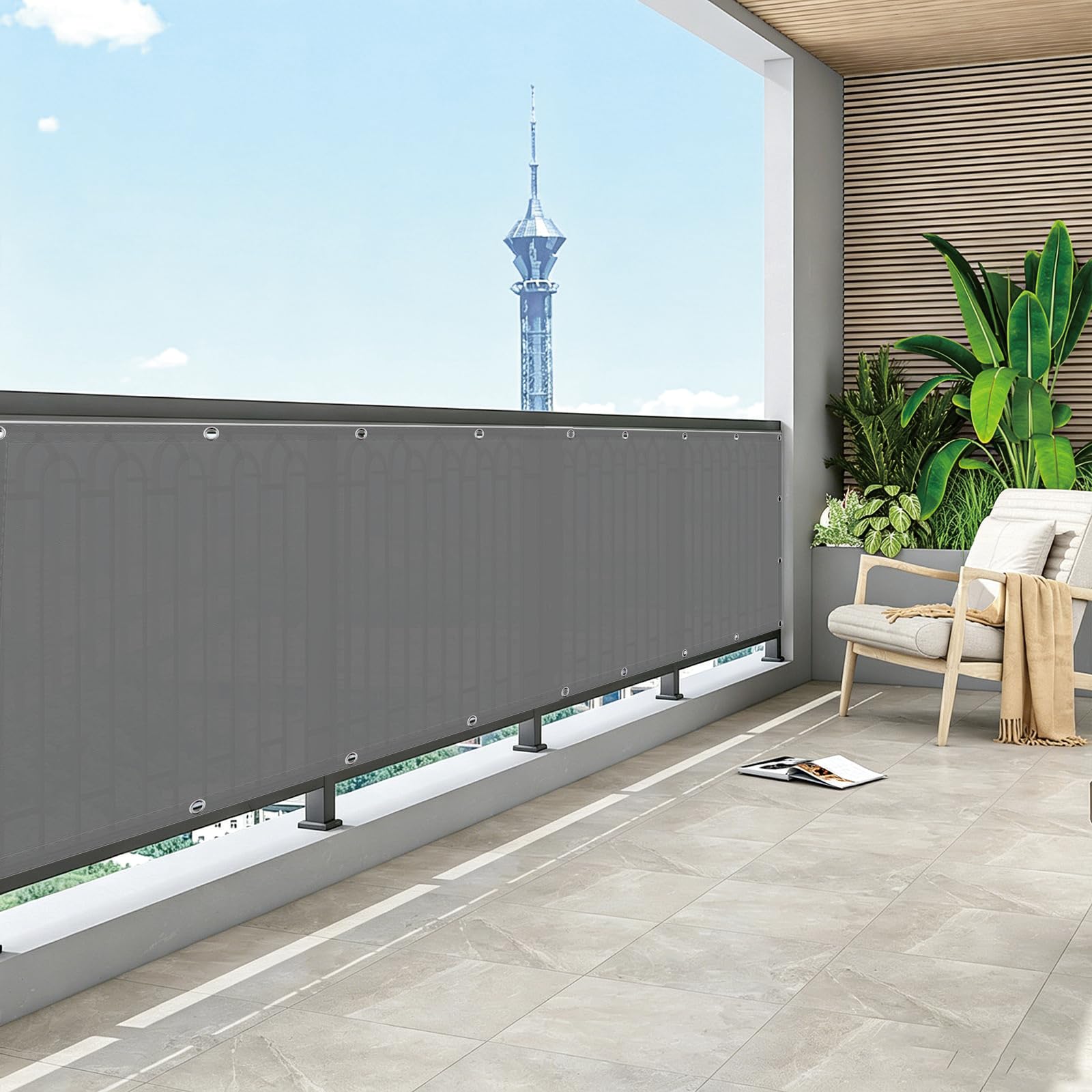 Brise vue balcon résistant aux intempéries pour stopper le vis-à-vis