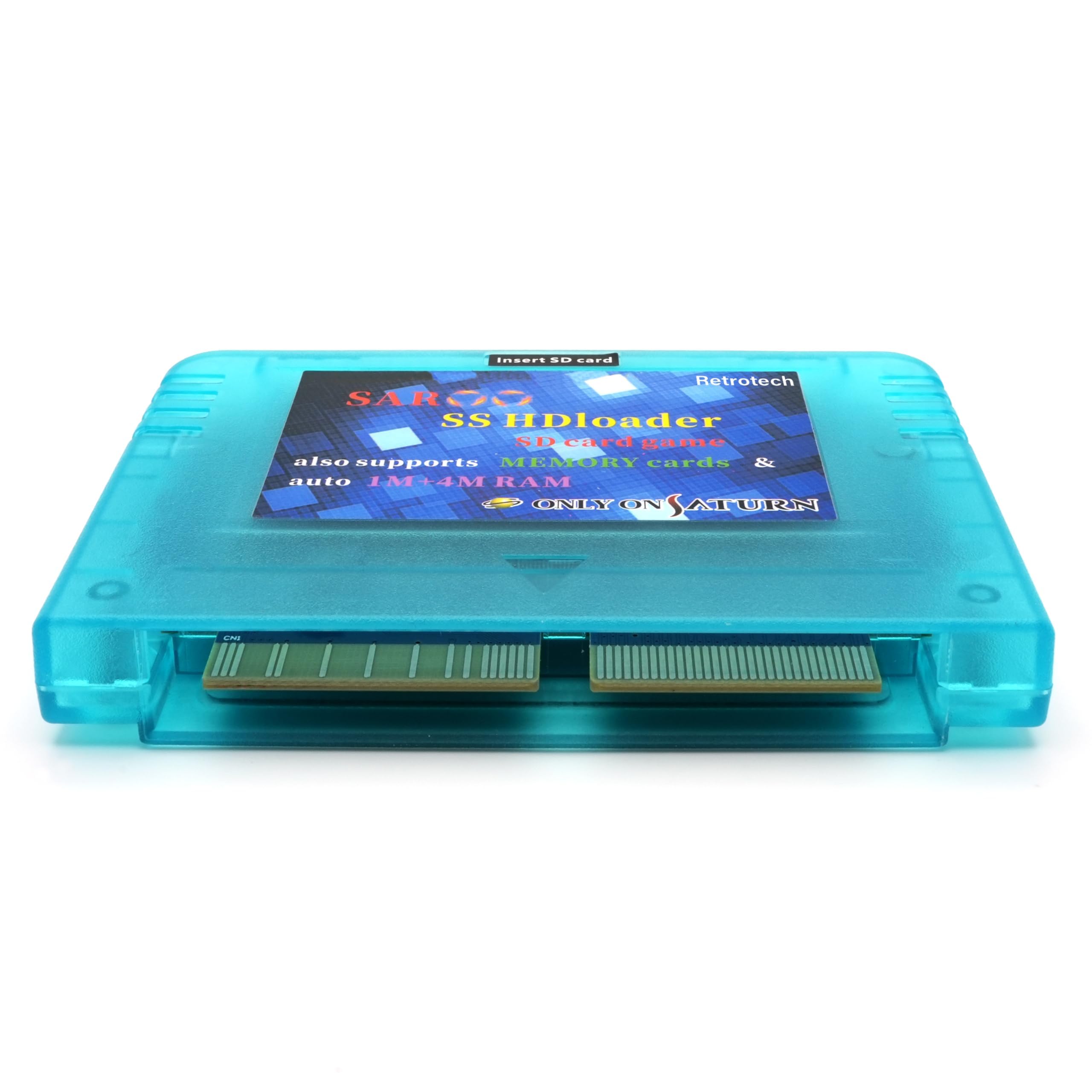 Retrotech Only On Saturn Saroo HD Loader 520 Games in 1 Flash Cart 256gb - Transparent Blue