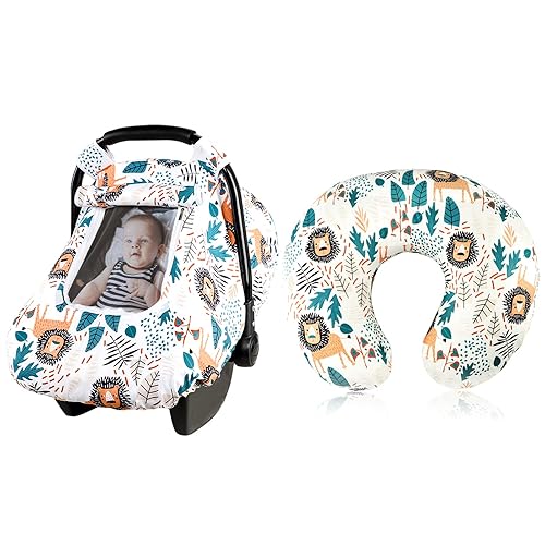 Fundas de asiento de automóvil para bebés, funda de almohada de lactancia, asiento de automóvil para niños y niñas, funda de almohada de lactancia