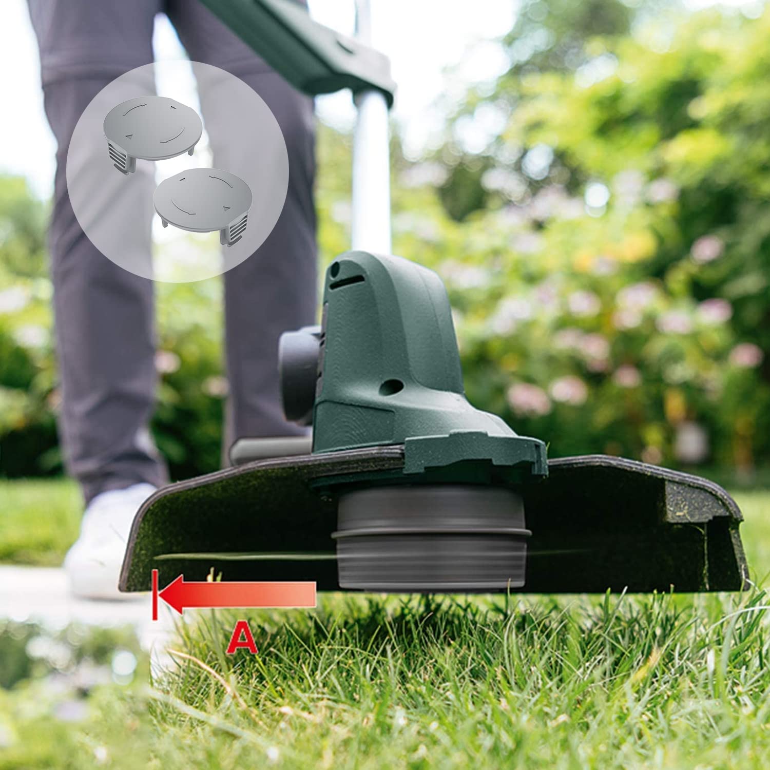 Cappucci Per Bobina Tagliaerba Bosch - 3 Pezzi, Compatibili Con Universal GrassCut 18v-26/260 - Foto 6