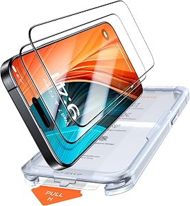 TORRAS Diamond Shield for iPhone 16 Pro Max Screen Protector [9H+ Military-Grade Protection & Longest Durable] Screen Protector for iPhone 16 Pro Max Tempered Glass Full Coverage Protection, 2 Packs