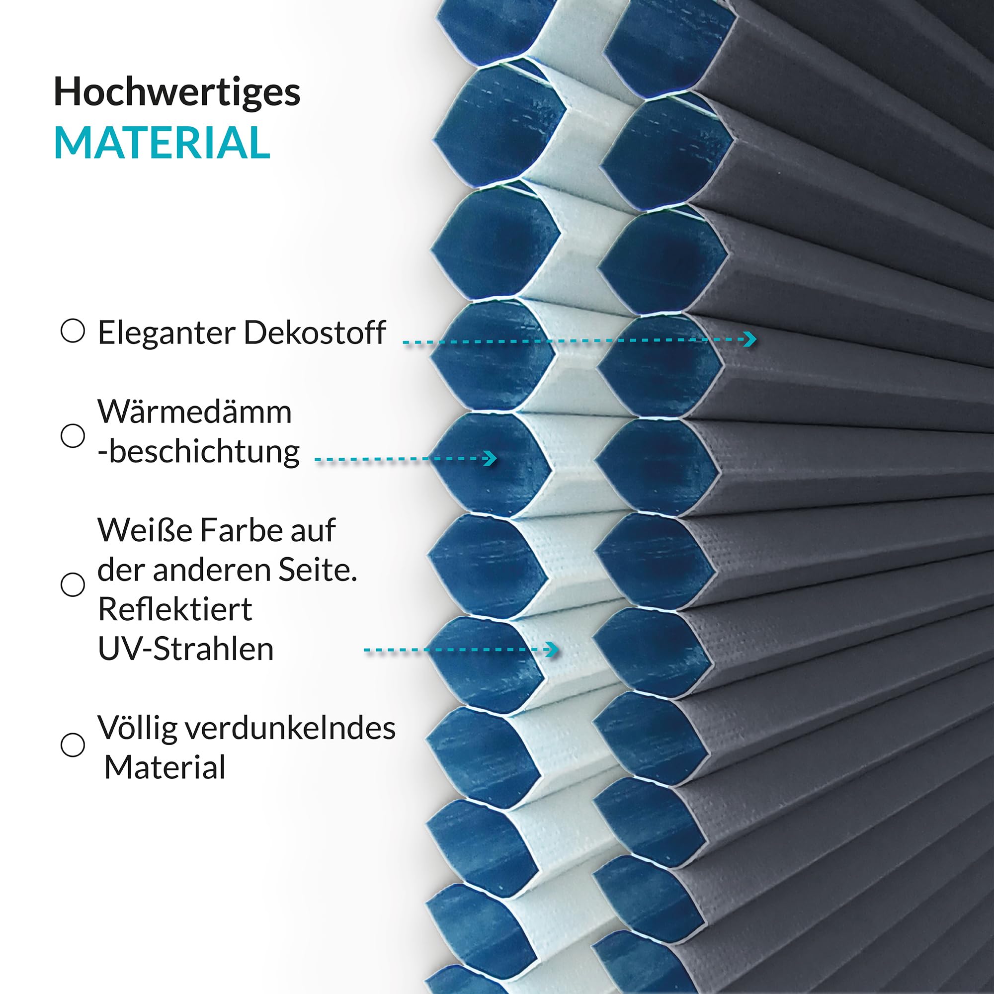 Estika Custom Dachfenster Wabenplissee - nach Maß - Premium Kollektion 7 Stofffarben - Breite 30-120 cm, Höhe 50-149 cm - Dachfensterrollo, Sonnenschutz Dachfenster, Thermo-Plissee