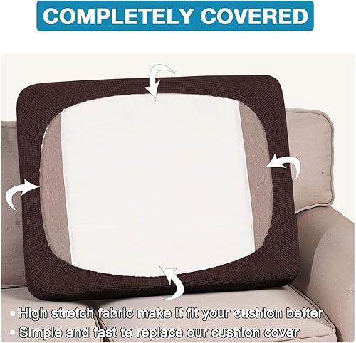 Miniatura 6 de Flamingo P Funda de cojín elástica para sofá, protector de muebles para sofá, funda de sofá flexible con parte inferior elástica, funda de cojín de