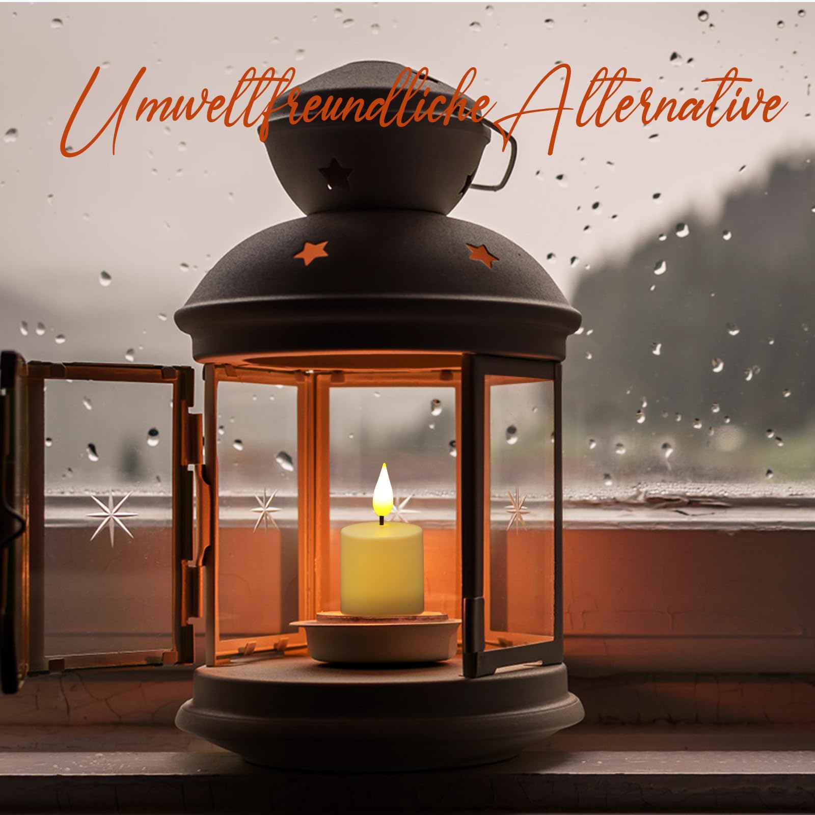 Yinuo Candle LED Senza Fiamma Tremolante,Con Fiamma In Movimento A Pilastro In Finto Stoppino,Con Timer Effetto Vetro Remoto, Per Festival, Matrimoni, Feste (Filo di Rame)